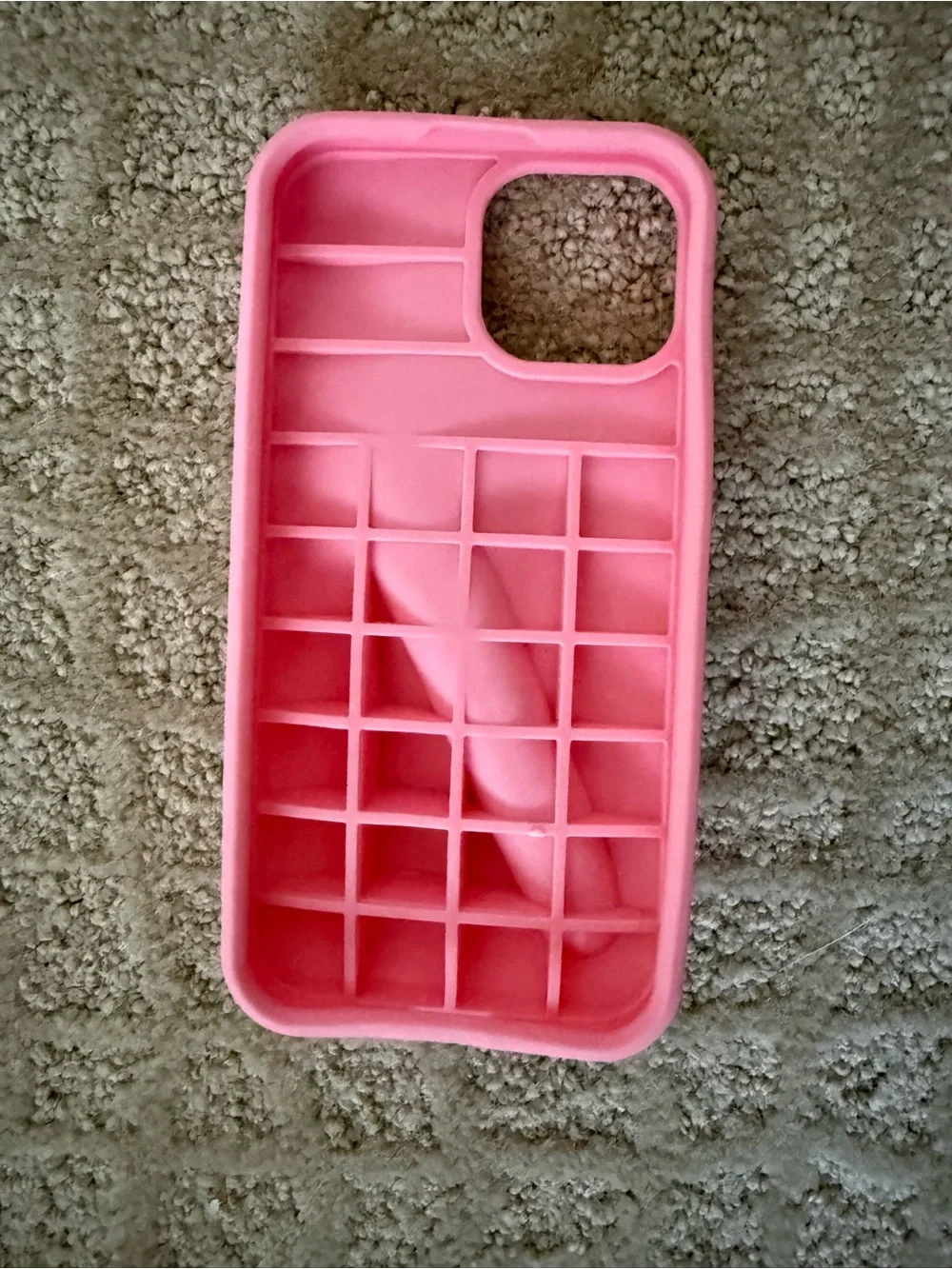 Pink Silicone iPhone 14 Case with lipgloss holder